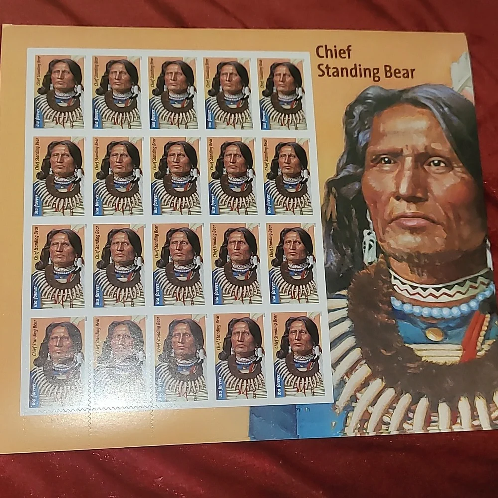 100 USPS Chief Standing Bear 2023 Forever First Class Postage Mail Indian‎
